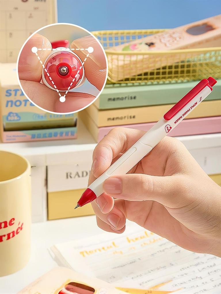 4pcs Cute Pets Gel Ink Pens Set Cartoon Cat Kitten Design 0.5mm Ballpoint Black Color Ink for Daily Writing, Office