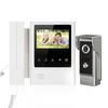Video Door Phone System 4.3 Inch Touch Monitor Wired Video Intercom Doorbell Kits Telephone Style Door Intercom