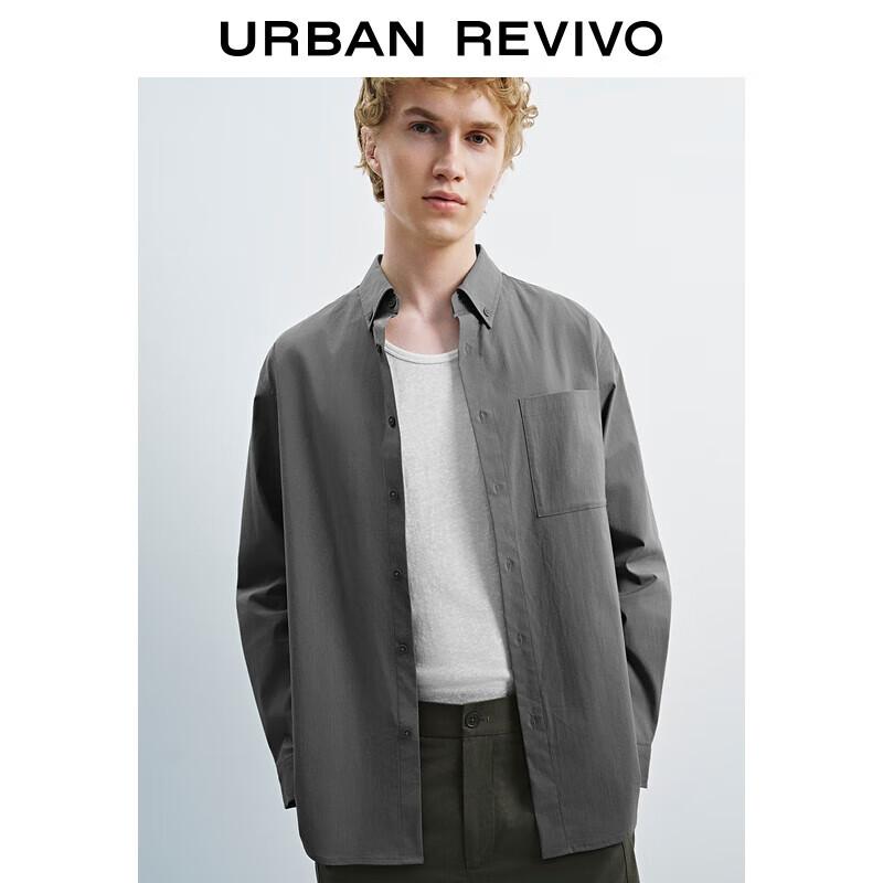 UR Men s Simple Commuter Long-Sleeve Pocket Shirt XS