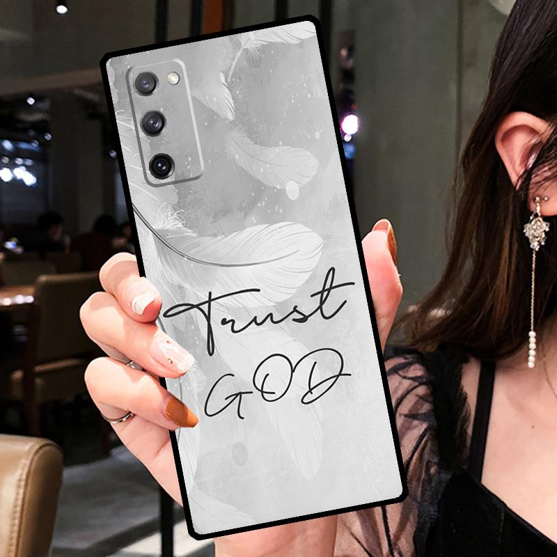 Bible Verse Faith Jesus Cross Case For Samsung Galaxy S20 FE S9 S10 Plus Note 10 Note 20 S21 S22 Ultra Phone Back Cover