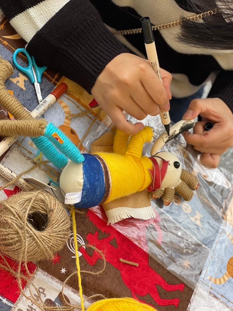 Canvas Doll Kokopelli Medium 21 x 14 x 6 cm Message Colored Paper Gift Present Art Workshop Present Get Well Gift Celebration