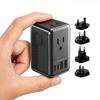 Reise-Spannungswandler für Auslandsreisen Umwandlung von 220V-240V 110V-125V. Kompatible BF C O-Typ-Stecker. Unterstützt bis zu 6 Geräte gleichzeitig. Enthält 2