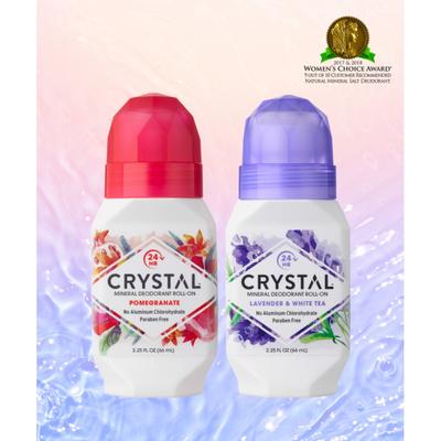 Crystal Crystal Deodorant 66ml Pomegranate   Lavender Roll On 2 Types
