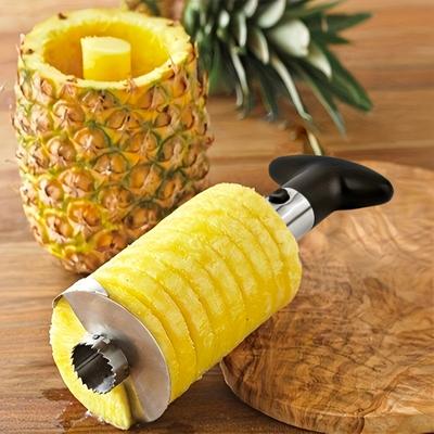 Ananas Entkerner und Schneider Werkzeug, Ananas Schneider Edelstahl Fruchtschäler Entkerner Schneider mit scharfer Klinge Ananas Augen Schäler