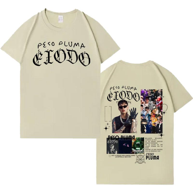 Singer Peso Pluma Fashion Graphic Tshrits Mens T Shirt Harajuku Oversized Short Sleeve High Quality Crewneck T Shirts Streetwear