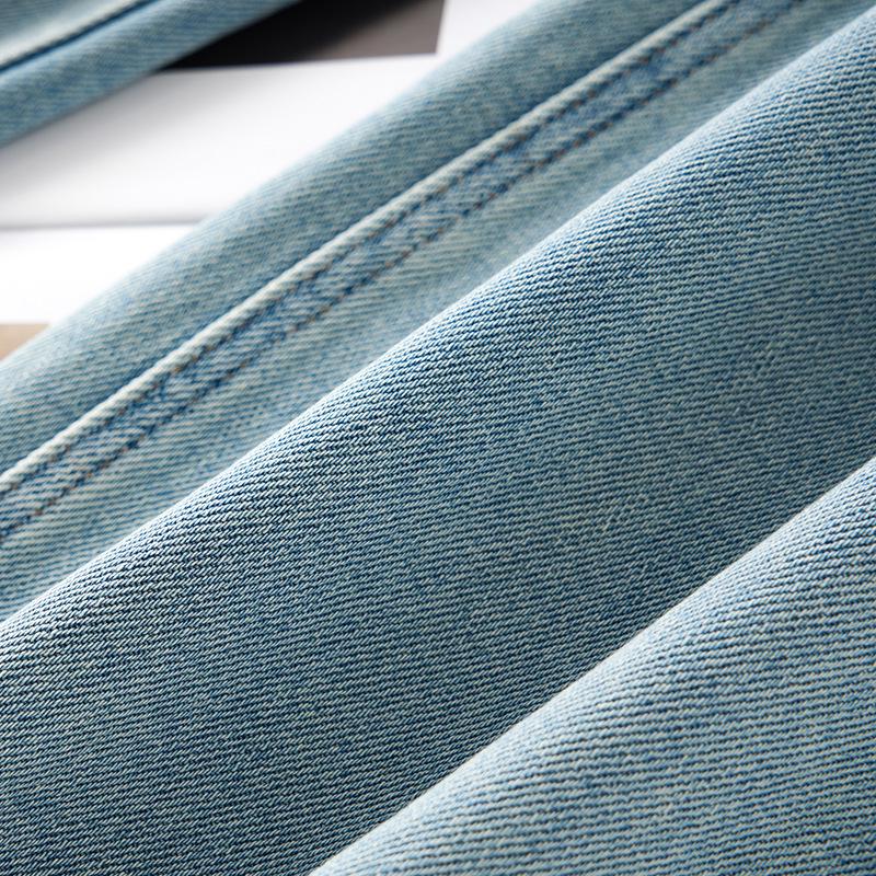 Women's 2025 Blue Summer Slim-Fit Straight-Leg Jeans for Pear-Shaped Figures