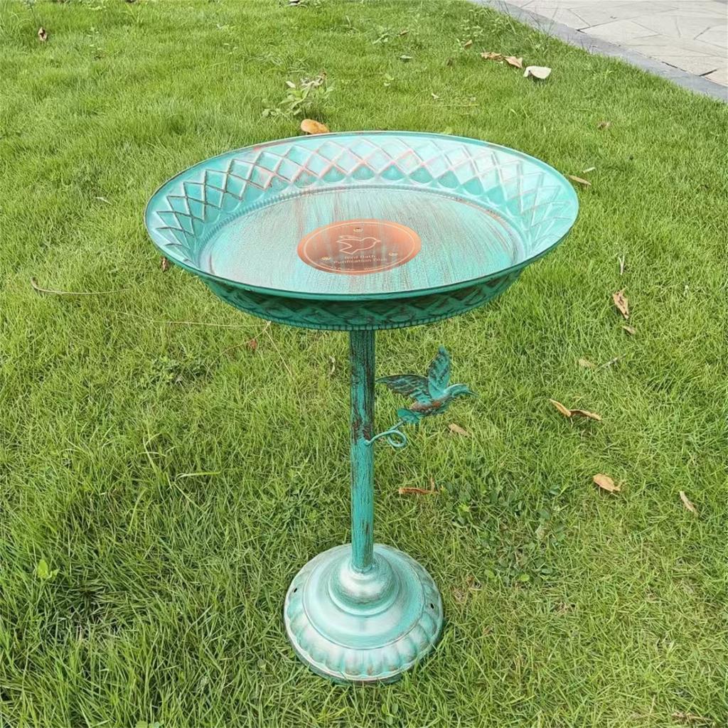 Bird Bath Copper Tray, 0.6mm Reinforced Copper Cleaning Tray With Three-point Support For Physically Safe Clean Water In All Seasons