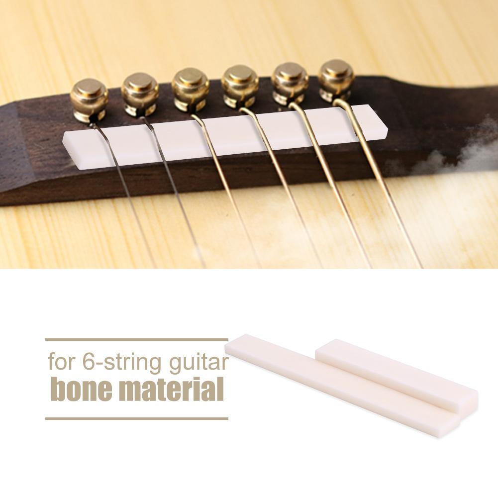 Bone Guitar Upper Nut Bottom Saddle Repair Replacement Accessory for Folk Classic Guitars