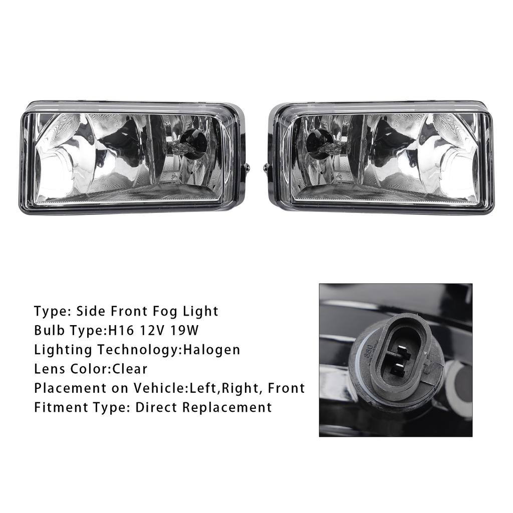 Pair Front  Fog Light Lamps With Bulbs For Chevy Silverado 2007-2013 Clear Lens