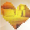 100PCS comes with glue acrylic sticker creative three-dimensional crystal mirror mosaic wall sticker