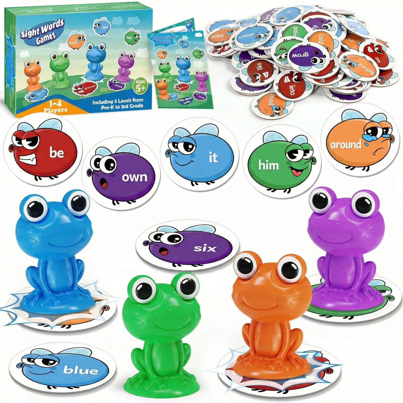 Word Games Words Educational Flash Cards Kindergarten Phonics Learning Games Toys For Kids, Homeschool Supplies, Pre-K, Kindergarten, 1st, 2, 3rd Gr