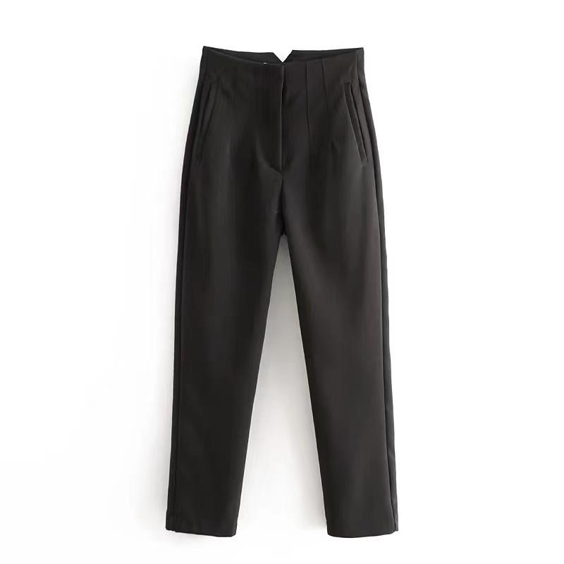 Women's Slim Fit Ruched Straight-Leg Formal Pants