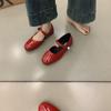 French flat-bottomed retro round head with Mary Jane small leather shoes women's shoes versatile commuter patent leather single shoes women's shoes