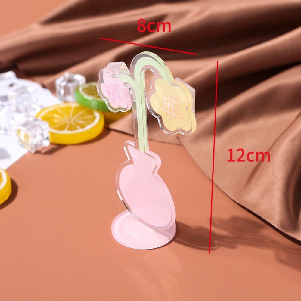 Memo Holder Acrylic Flower Card Holder Flower Shaped Flower Desk Paper Clip  Postcard Holder