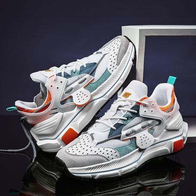 Frühling neue Farbkombination Dad Shoes Plateau FreizeitsportSchuhe Schnürung vorne Mittelhohe Schuhe Große Größen Schuhe