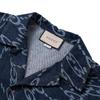 GUCCI Wave Shaped Gg Laser Printed Denim Shirt Men's Blue 782744-XDCWQ-4759