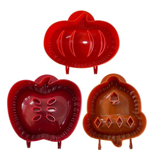 3Pcs Apples Pie Baking Mold Set Non-Stick Tart Pan Easy-Release Dessert Baking