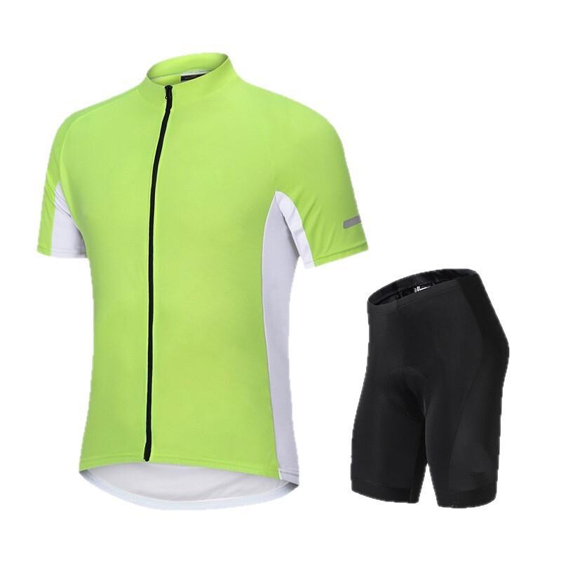 Mens Cycling Jersey Shorts Set Road Bike Riding Breathable Quick-Dry Compression Fit Sportswear