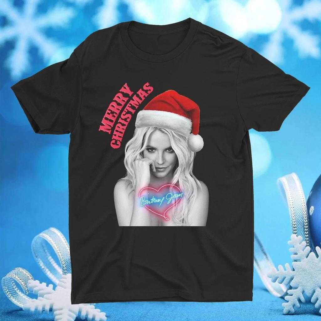 Britney Spears Frohe Weihnachten Grafik Special Schwarz S-5XL T-Shirt TU409