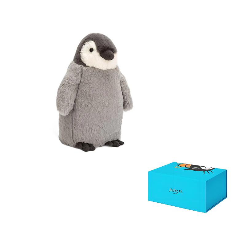 JELLYCAT Arctic and Antarctic Percy Penguin Soothing Grey Doll Plush Doll 16cm High