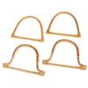 2Pcs Round D-Shaped Resin Purse Handles Non Slip DIY Replacement Bag Straps for Clutch Tote Handbag Repair