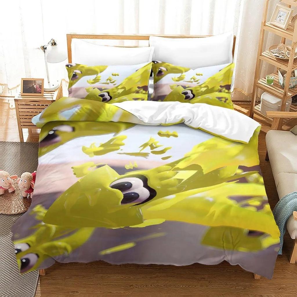 Splatoon 3 Bedding Set 3D Print Anime Duvet Cover Single Twin Full Queen King Size for Adult Kids Bedroom