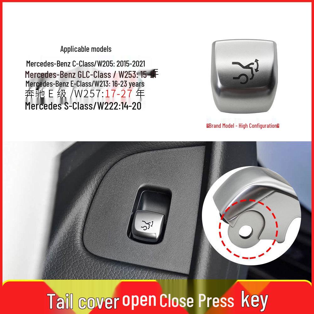 Compatible with Mercedes-Benz GLC W205, E-Class W213, and S-Class W222: Tailgate Switch, Electric Trunk Button, Luggage Compartment Switch.