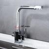 TLXT Golden 3-in-1 Kitchen Faucet
