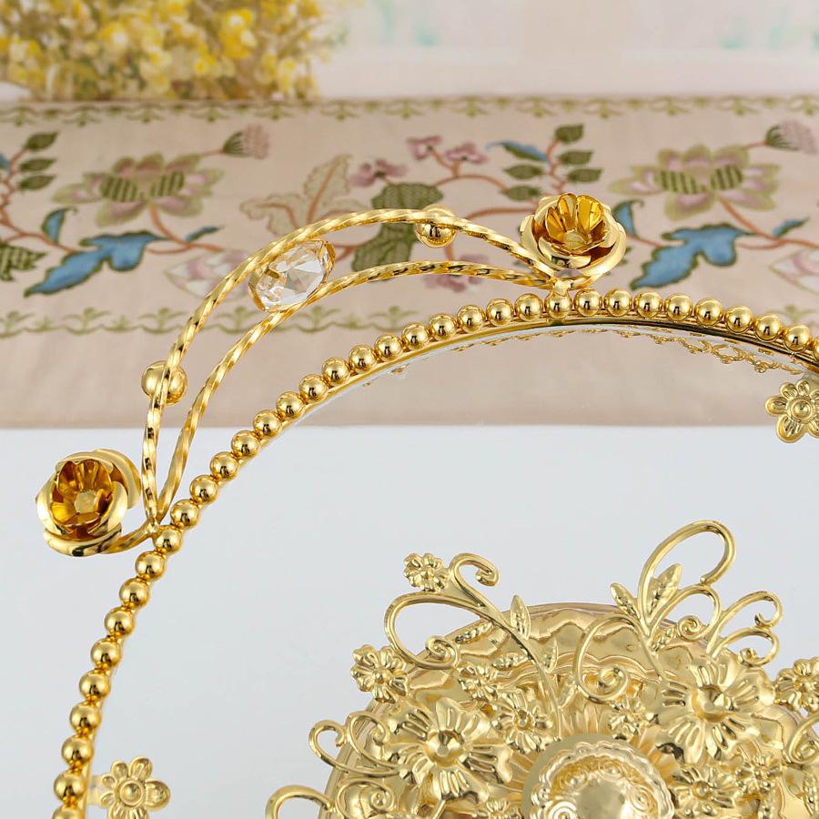 Metal glass fruit plate home creative living room coffee table fruit plate fruit bucket basin dim sum plate Western dish plate decoration ornament