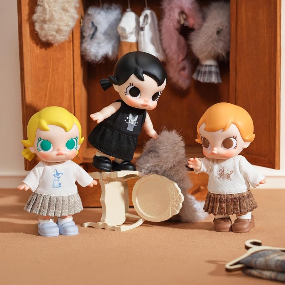 Pop Mart Baby Molly Winter Fit Check Plush Pendant Assorted Box 6 Pieces Collectible Figure Toy