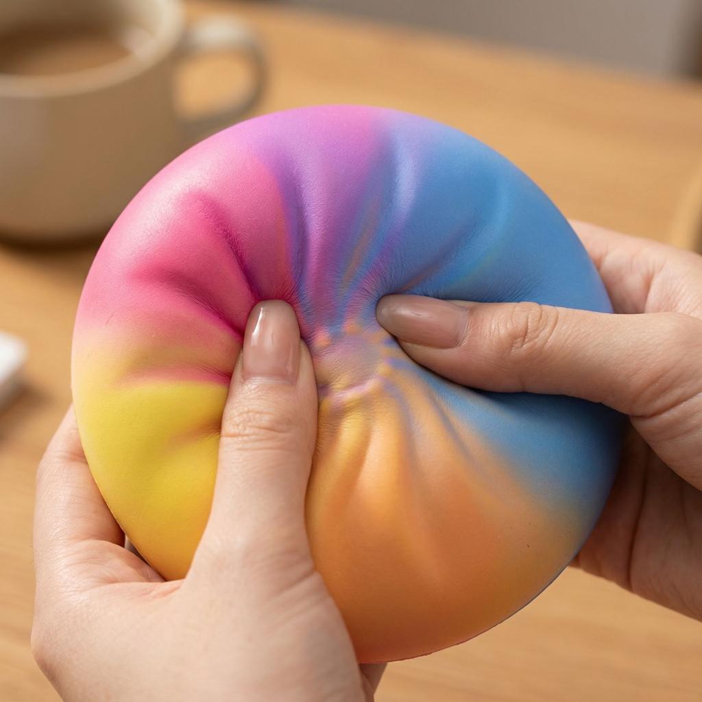 Colorful Steamed Bun Squeezable Toy