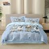 3Pcs Cute Cartoon Goose Print Coreless Down Duvet Cover Set Multi Size Bedroom Bedding Holiday Decoration Machine Washable