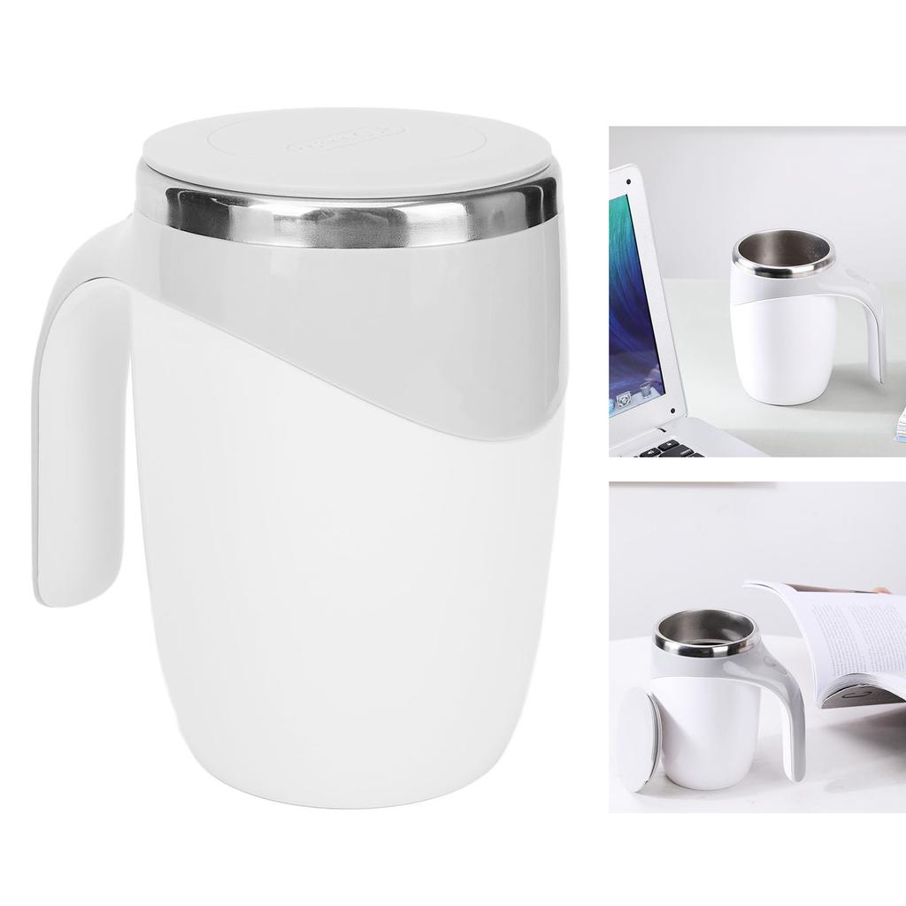 D2 Self Stirring Mug Electric Magnetic Rotating Mixing Cup Automatic Metal Cup for Coffee Milk Rotating Electric Milk Coffee Cup