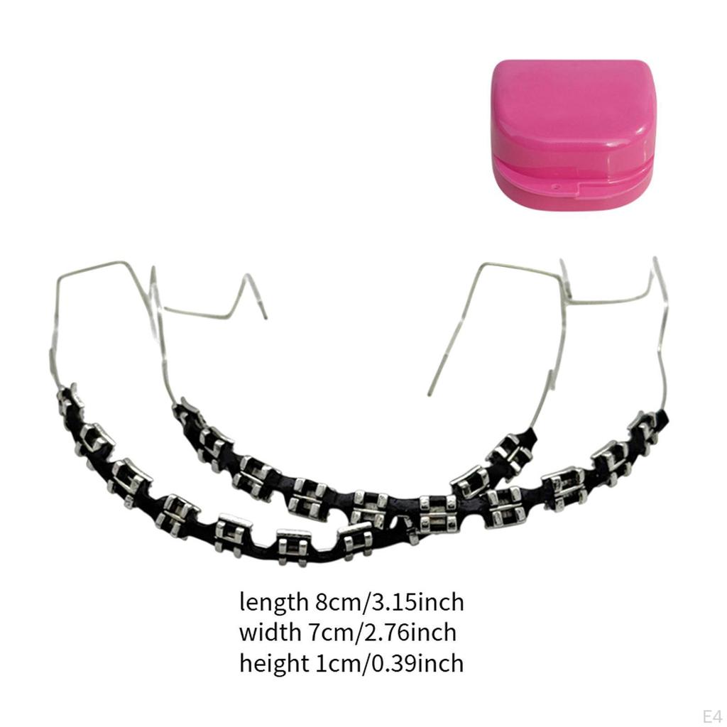 Temporary Tooth Decoration with Storage Box Metal Wires for Adults Kids
