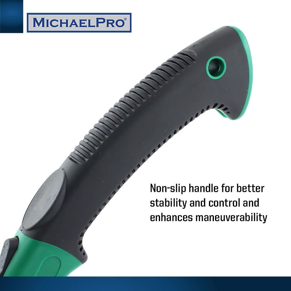 MichaelPro MP010024 Folding Hand Saw Coarse Blade Hand Saw with Grip for Tree and Wood Cutting Saw/Pruning 7-inch Non-Slip Pruning, Camping,