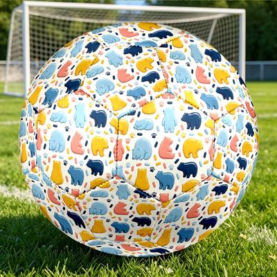1pc Bear Medicine Themed Soccer Ball, Size 5, Lightweight PVC Material, Outdoor Training Soccer Ball Gift. Q62215