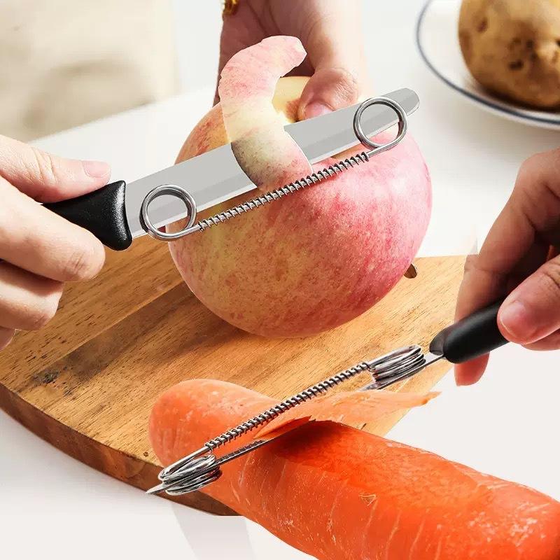 Swallow Tail Fruit Vegetable Carving Knife Triangle Blade Spring Stainless Steel Kitchen Tools For Diy Fruit Platter 22Cm