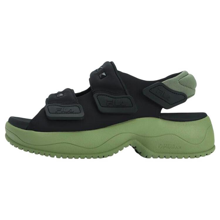 New FILA Puff Sandals 'Black Green' Women's F12W321401FBO