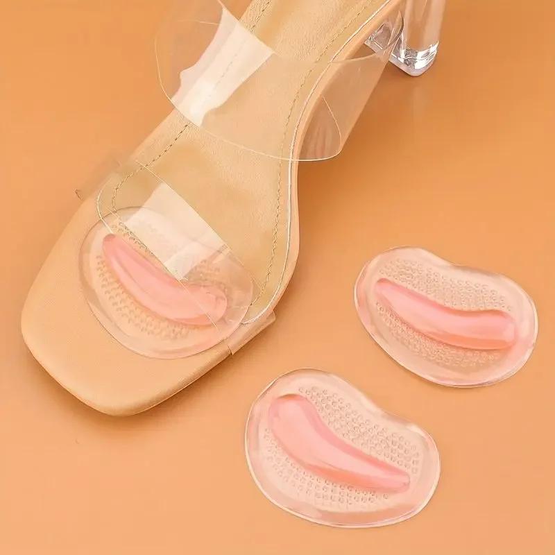 1 Pair Forefoot Pads for Sandals High Heels Silicone GEL Invisible Half Size Pads Non-slip Stickers Thickened Self-adhesive New