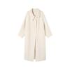 Xiangying Women's White Double-faced Wool Blend Mid-Length Coat