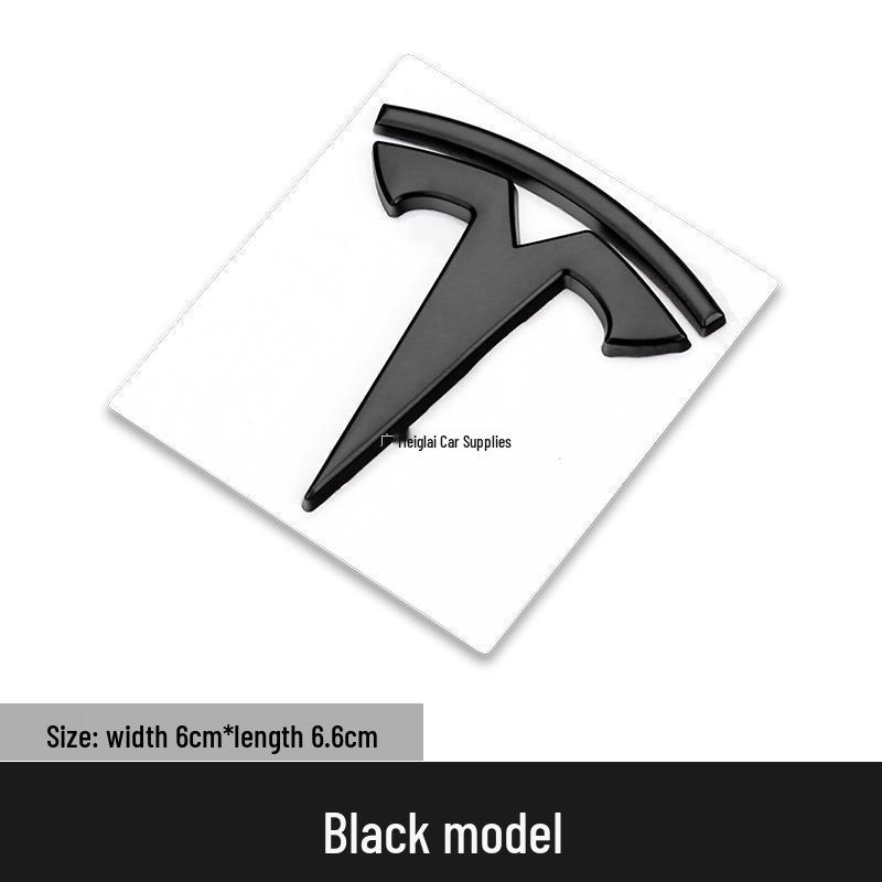 ModelX/Model3 Metal Car Logo Sticker & Tail Badge Standard чёрный