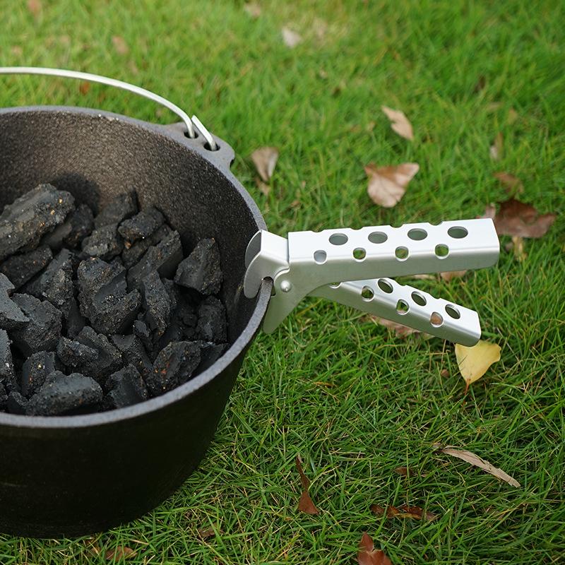 Portable Anti-Scald Pot Holder Tongs, Aluminum Alloy; Ideal for Outdoor, Picnic, Barbecue & Kitchen Use
