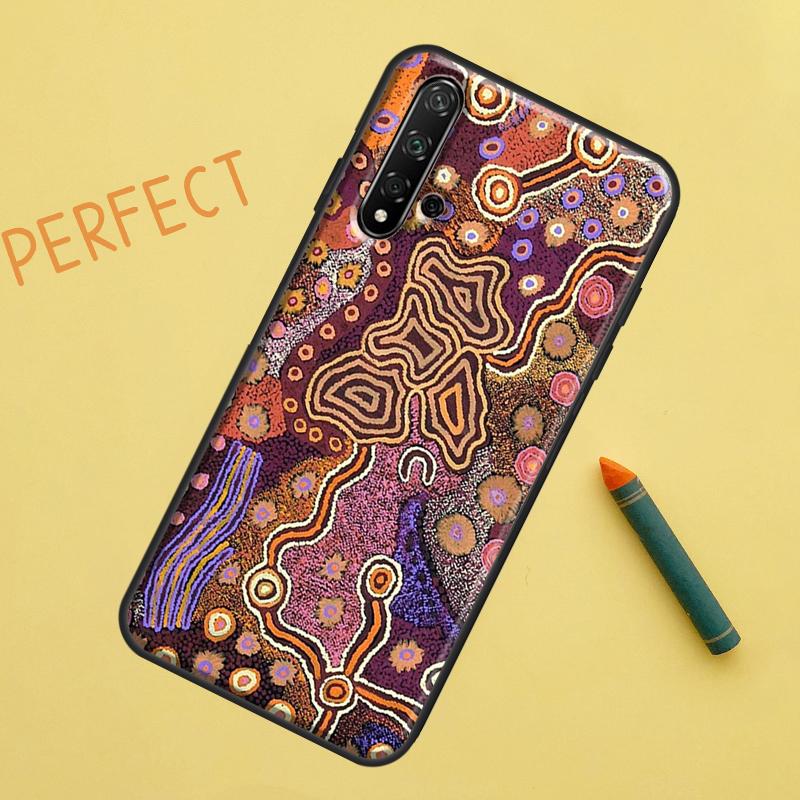 Aboriginal Kunst Druck Für Huawei Nova 12s 11i 7i 8i 12i Y73 Y70 Y90 Y60 Y72 Y61 Y91 9 10 SE P40 Lite P30 Pro Hülle