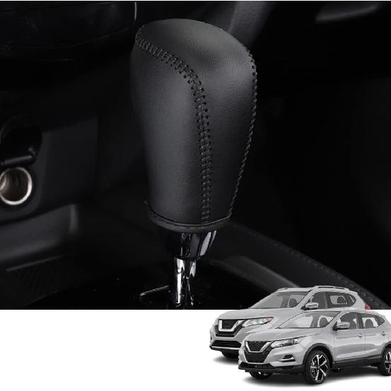 

Custom Interior Accessories for Nissan Rogue Rogue Sport Altima Frontier Murano Pathfinder Sentra Leather Automatic Gear Shift Knob Black Stitches