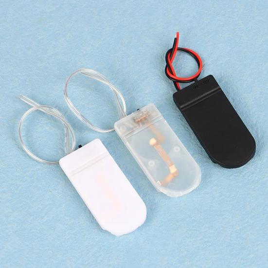 5Pcs Battery Box with Flat Flip Cover Two CR2032 Batteries Series Connection Switch Small Devices