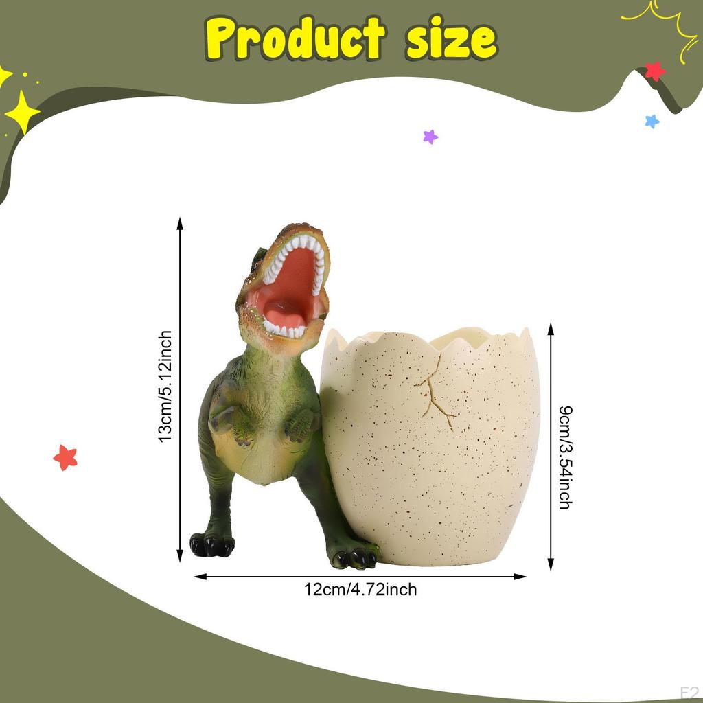 Dinosaur Pen Holder Cosmetic Brush Organizer Adorable Cute Home Decor Stylish Pencil Desk