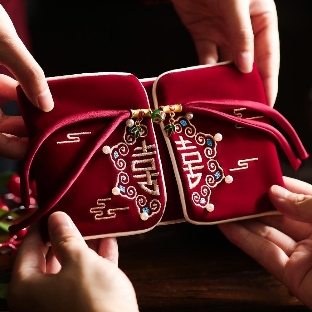 Embroidery Design Money Packet Handmade Best Wishes Envelope Wedding Envelope  Chinese New Year