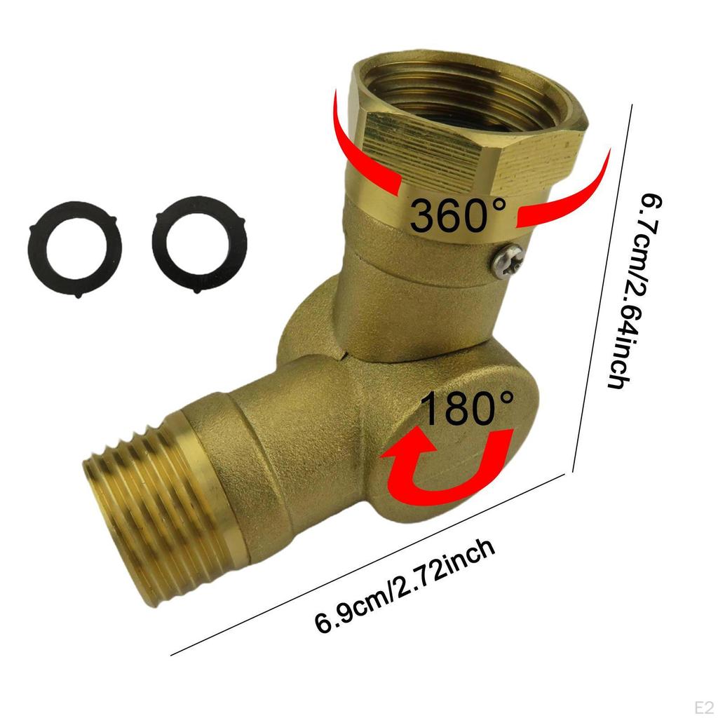 180° 360° Adjustable Metal Swivel Connector Garden Hose Adapter Fittings Sturdy Anti Kinking