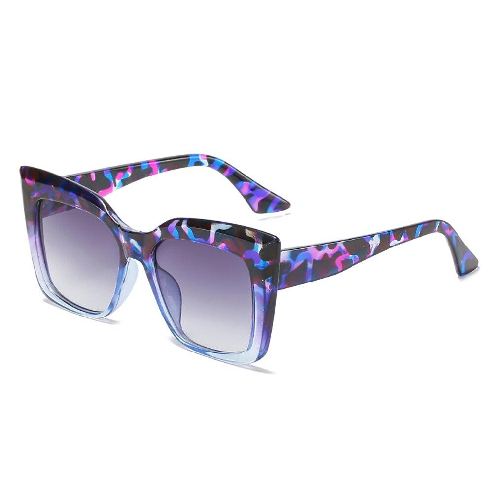 Fashion Oversized Cat Eye Sunglasses Women Fashion Colorful Leopard Eyewear Shades UV400 Men Square Gradient Sun Glasses