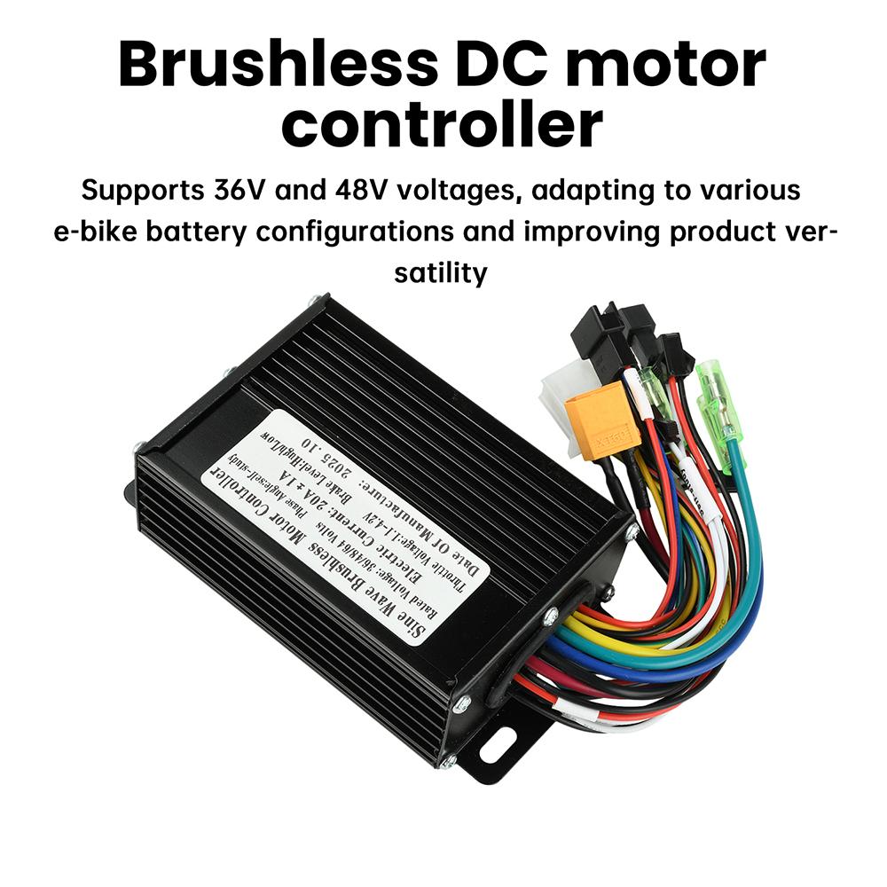36V 48V 20A Black Gold Sine Wave Brushless Motor Controller For S866 V889 No. 2 LCD Instrument E-bicycle Scooter